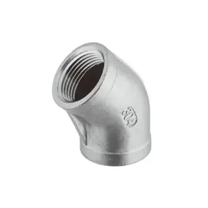Hot selling stainless steel pipe fittings 3/4 inch ss 304 ss316 female threaded 45 90 180 degree elbow