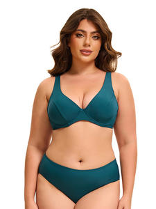 Nouveau maillot de bain dos nu sportif une pièce pour femme de style européen américain 2025 avec jambes larges grandes tailles motifs solides et imprimés - Product Image 6