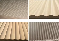 Panneau mural souple en contreplaqué gaufré Feuilles de MDF/HDF nervurées 3D courbées et flexibles pour la décoration intérieure