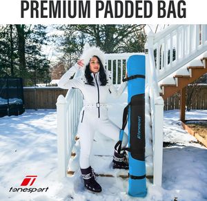 Sac de ski personnalisé tendance, rembourré, imperméable et entièrement doublé pour le transport aérien, adapté aux skis jusqu'à 175 cm - Product Image 6