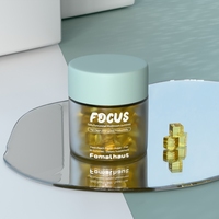 Petit flacon de pilules en verre à finition mate de 30ml avec couvercle CR pour capsules de supplément