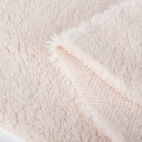 100% recycler le matériel Polyester Faux Sherpa polaire doublure courte Pile fausse fourrure peluche polaire tissu pour vestes doublure tissu