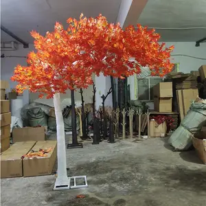 EG-VH005 açık yapay palmiye ağaçları kırmızı akçaağaç yaprakları büyük kanada turuncu japon yapay kırmızı akçaağaç ağaç
