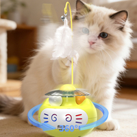 Jouet interactif électrique pour chat avec plumes et lumière LED, baguette de chat détachable pour l'exercice et le jeu en intérieur