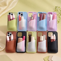 Étui de téléphone minimaliste en silicone antichoc avec motif rouge à lèvres