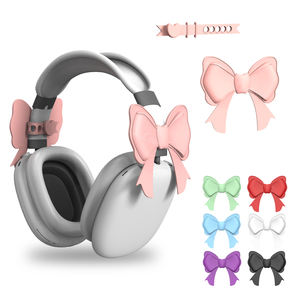 Paquete de 2 adornos para auriculares con lazo, adornos antideslizantes para almohadillas para los oídos, accesorio coqueto para mujeres y niñas - Product Image 1
