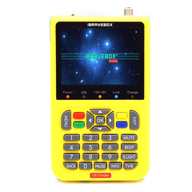 IBRAVEBOX Digital Satellite Finder Signal Meter Full HD DVB-S/S2 H.264 With 3.5 Inch LCD FTA Sat Finder TV Satellite