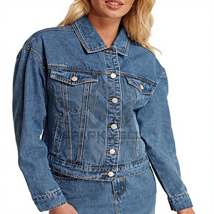 Custom Women's White <b>Denim</b> <b>Jacket</b> Button Front Long Sleeve Casual Jean <b>Jacket</b> with Chest Flap Pockets Wholesale - Product Image 5