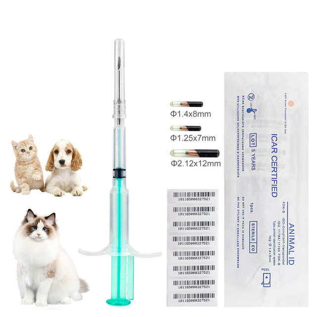 ICAR 134.2Khz RFID Microchip Syringe Animal Implant for Livestock Identify