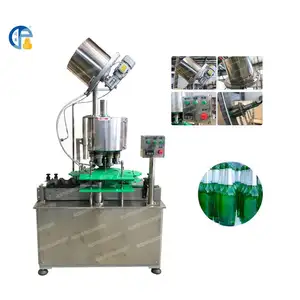 GOFAR Automatic glass beer soft drinks bottle filling capping machine bottle crown screw cap capping machine