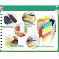 Fournitures scolaires Chine Blocs-notes adhésifs réutilisables en vrac 225 feuilles Carnet à spirale Mini bloc-notes auto-adhésif avec onglets de message