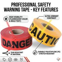 Cinta de Advertencia con Logotipo Impreso Personalizado, Cinta de Barrera de Seguridad de Marca Propia, Fabricante OEM, Cinta de Seguridad para Eventos