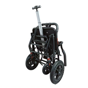 Fauteuil roulant manuel Yoshikaharu léger et pliable, aide à la mobilité pour personnes âgées avec poignée de poussée et housse de siège pour une utilisation intérieure et extérieure - Product Image 3