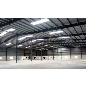 Low Price Large Span Structural Light Steel Hangar Building Prefabricated Metal Frame Warehouse Construction