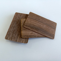 Nouveaux produits Cartes de visite numériques vierges en bois NFC 213/216 RFID Noyer noir Bricolage Artisanat Gravure au laser Nouveaux matériaux