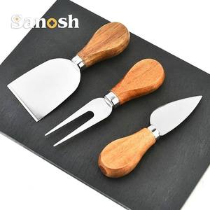 Planche à découper en acacia SANOSH personnalisée pour fromages <span class=keywords><strong>et</strong></span> charcuteries avec ensemble de couteaux en acier inoxydable, planche à charcuterie <span class=keywords><strong>magnétique</strong></span> pour la maison <span class=keywords><strong>et</strong></span> l'hôtel - Product Image 2