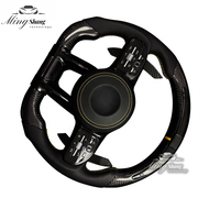 Le volant de voiture en fibre de carbone tout noir à étiquette jaune LED convient à Mercedes-Benz AMG GLA GLE GLK GLC CLA CLS ML SLC GLB