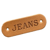 Étiquette personnalisée DZN en cuir écologique pour jeans coupés droit, étiquette de vêtement, badge gaufré, pour chapeaux, chaussures, sacs, couture et confection