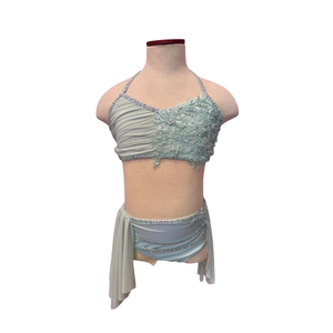 El elegante leotardo de ballet color menta está hecho de nailon y spandex, lo que proporciona una comodidad y elasticidad óptimas para movimientos fluidos de ballet. - Product Image 1