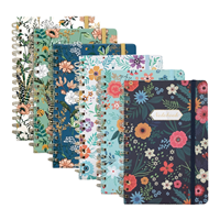 Cuaderno Espiral de Alta Calidad con 160 Páginas A5, Banda Elástica, Tapa Dura, Páginas Rayadas, para Uso Escolar y de Oficina