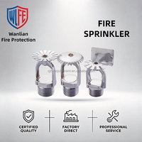 68 ℃   Kepala Sprinkler Dinding Samping, Sprinkler Dinding Samping Baja Tahan Karat K80 Respon Standar untuk Sistem Pemadam Kebakaran Otomatis