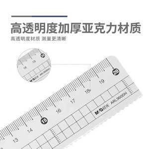 Juego de reglas de dibujo para estudiantes, reglas rectas y triangulares de plástico de 20 cm para uso escolar - Product Image 3