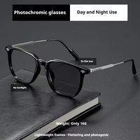 Gafas Ópticas de Prescripción Unisex con Marco Metálico Cuadrado, Fotocromáticas, con Bloqueo de Luz Azul, Tamaño Grande, Venta al Por Mayor