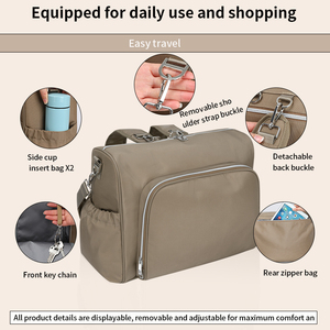 <span class=keywords><strong>Sac</strong></span> à dos à couches en nylon à la mode sacs imperméables pour bébé pour maman et <span class=keywords><strong>papa</strong></span> avec matelas à <span class=keywords><strong>langer</strong></span> - Product Image 5