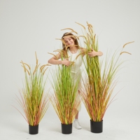 Plantes artificielles de haute qualité 150 CM Simulation d'herbe de queue de cheval Faux oignon Herbe de queue de chien Roseau artificiel
