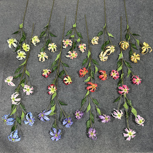 Bouquet de fleurs artificielles en soie avec flamme simulée, décoration de mariage et de maison, produit fini - Product Image 2