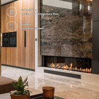 Cheminée d'angle à gaz naturel MEISU.CH avec télécommande, inserts décoratifs pour chambre à coucher, foyer intérieur, cheminée à gaz