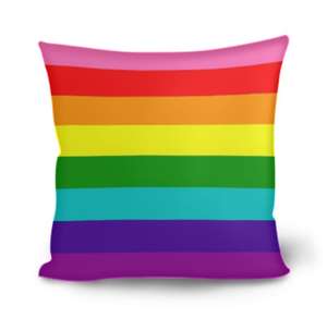 Progresso di alta qualità in poliestere/lino/cotone materiale LGBT arcobaleno Gay Pride bandiera federa - Product Image 5