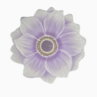 Set de table en PVC en forme de fleur, tapis de table décoratif floral, tapis de table imperméable et résistant à la chaleur pour la décoration de la table à manger