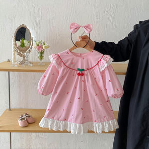 2025 otoño <span class=keywords><strong>Super</strong></span> lindo bebé mamelucos manga larga ropa infantil encaje niñas nuevo dulce princesa vestido hermana trajes - Product Image 4