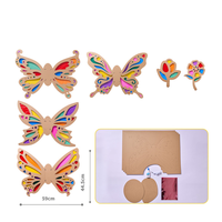 Film transparent fait à la main DIY Ailes de papillon colorées pour enfants Paquet de matériel Cellophane coloré pour autres métiers Lumière