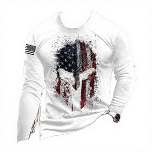 Hot Sale Men's Casual Long Sleeve T-Shirt Comfortable Breathable Eco-Friendly 3D Digital Print Embroidered Logos for Spring - Product Image 1