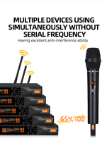 GAW-SK1000B Microphone sans fil double pour karaoké à domicile, interface audio transfrontalière la plus vendue, réduction du bruit, surveillance