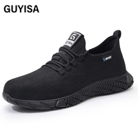 GUYISA Chaussures de sécurité Standard européen Steel Toe Fly Woven Fabric Upper Chaussure De Sécurité