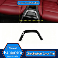 Cache décoratif pour prise de charge de type U en fibre de carbone pour console centrale et levier de vitesses pour Porsche Panamera 2024+