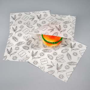 Papier d'emballage pour hamburger à emporter, résistant à la graisse, personnalisé, impression de logo à usage unique - Product Image 1