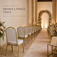 Chaise de banquet empilable en tissu velours au design classique personnalisé avec structure en fer pour mariages, fêtes, hôtels, restaurants et usage domestique