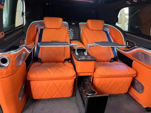 Sedile <span class=keywords><strong>Auto</strong></span> in Pelle Ecologica Premium per Mercedes Vito W447, Sedile VIP con Poggiapiedi e Ricarica Wireless - Product Image 2