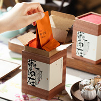 Boîte cadeau en bois portable personnalisée avec couvercle carré, emballage de luxe, recyclable, logo personnalisé, vente en gros