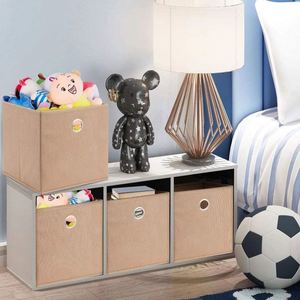 Popular Foldable Fabric Non-Woven Storage Box <b>Large</b>-Capacity Wardrobe Clothing Storage Box Snack Toys Storage <b>Bin</b> - Product Image 5