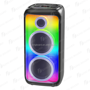 مكبر صوت خارجي للحفلات BTS-2497 برودو مع إضاءة LED مزدوجة 8 بوصة واتصال لاسلكي ومنافذ USB وTF وAUX للكاريوكي الاحترافي - Product Image 3