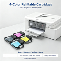 Cartucho recargable L para la serie Brother VI con filtro incorporado, compatible con las series Brother DCP-J y MFC-J J1260W J4350DW J6760DW
