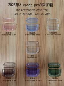 2025 funda transparente colorida para auriculares para Apple para Airpods 1/2/3 Pro funda protectora de TPU suave de Laudtec - Product Image 4