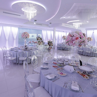 Moderner Kunststoff Party Event Stuhl und Tisch für Hochzeits bankett zum Verkauf für Hotel und Restaurant Verwenden Sie PC Clear Acryl Stuhl