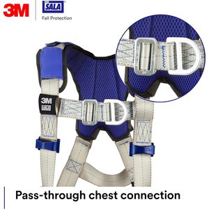 เสื้อกั๊กนิรภัย DBI-Sala ExoFit X100 สำหรับปีนเขา ป้องกันการตก ได้มาตรฐาน OSHA, ANSI พร้อมห่วงรูปตัว D ด้านหน้าและด้านหลัง สายรัดขาแบบลิ้นหัวเข็มขัด - Product Image 5