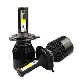 C6 led scheinwerfer led nebels chein werfer 3 farbe led scheinwerfer weiß gelb blau h1 h3 h7 h4 h11 hb3 hb4 led scheinwerfer lampen mit turbo